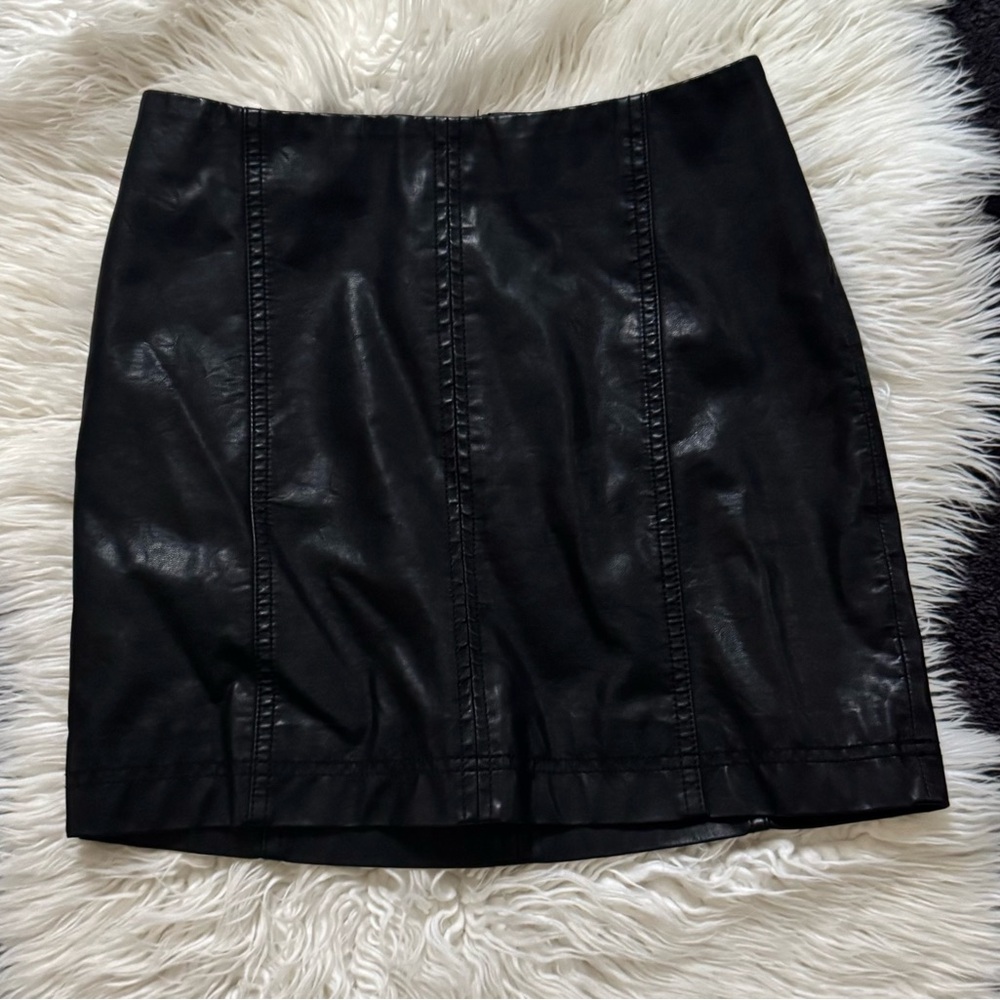 Free people Faux leather mini skirt